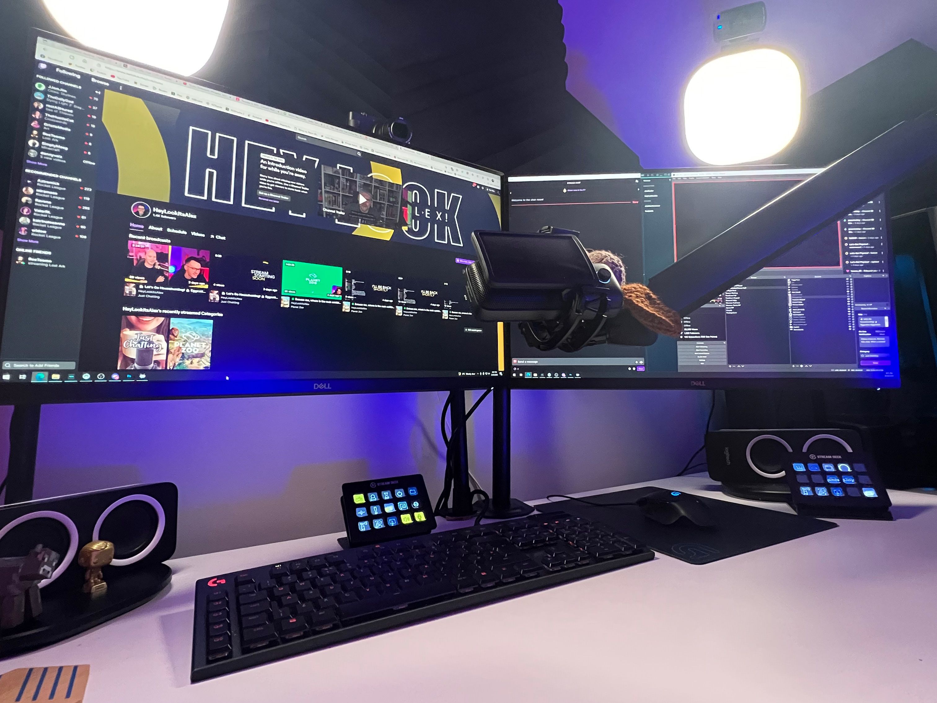 Modern home entertainment setup showing Stremio running on multiple devices including TV, laptop, and mobile phone in a stylish living room
